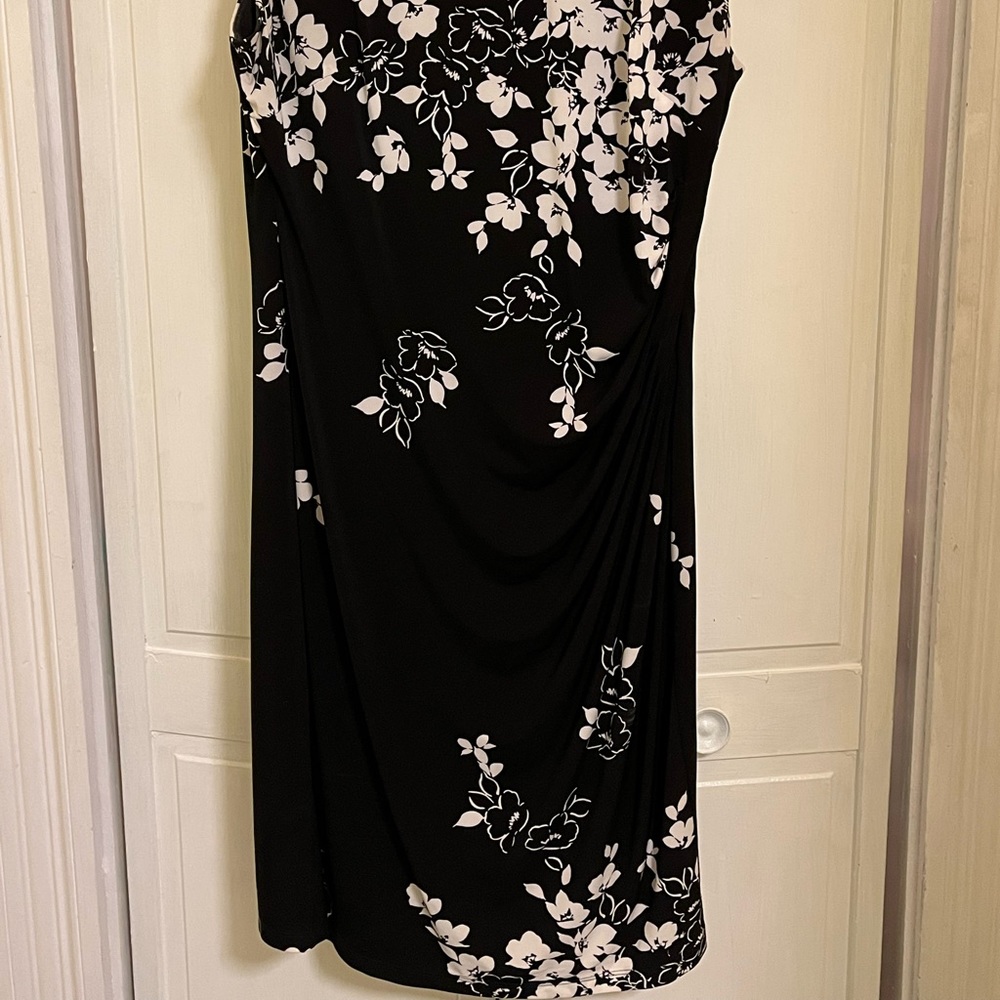 Black dress with white flowers